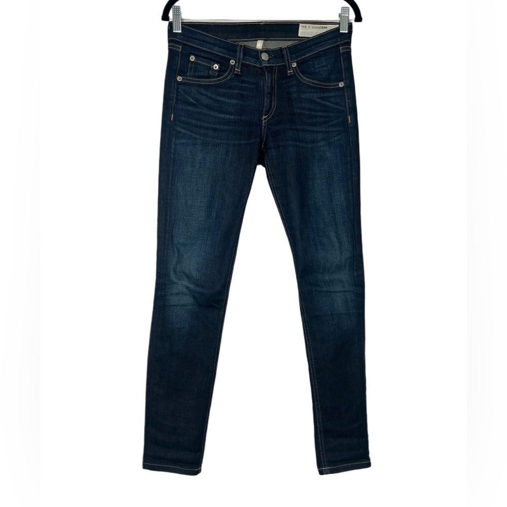 RAG & BONE Skinny Dark Blue Wash Denim Jeans Size 26 Low Rise Stretch
